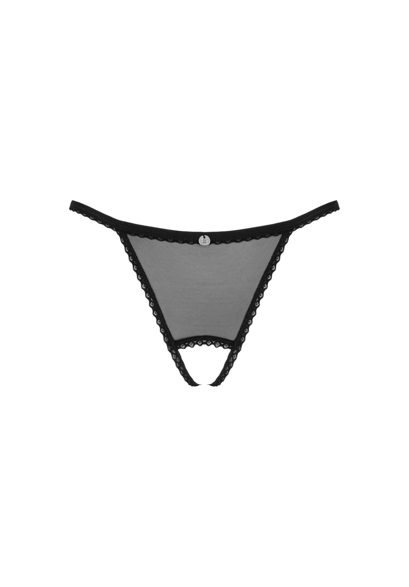 Celia noir crotchless thong  m/l